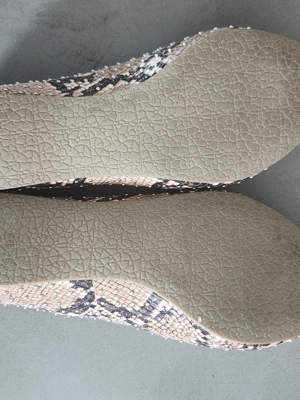 Steve Madden Women's Snake-Print Pointed Toe Flats - Beige/Black - Picture 2 of 5